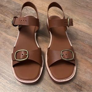 Everlane The Twin Buckle Sandal size 10 in brown sugar